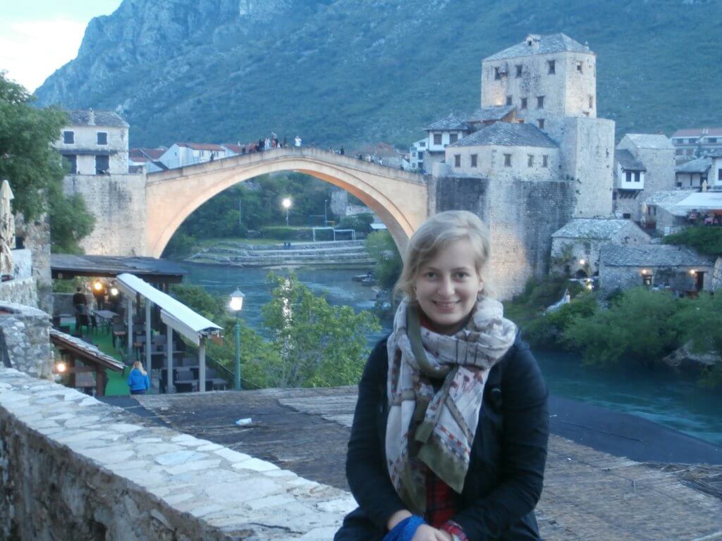 Stari Most Mostar Bosnia and Herzegovina mandatory photo with the old bridge