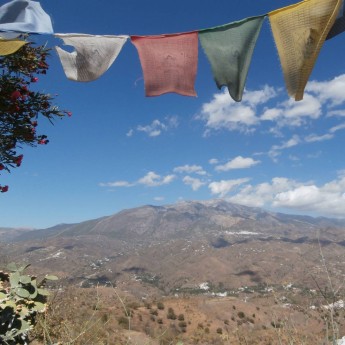 karma guen tibet in spain buddhism stupa hitchhiking solo female travel adventure
