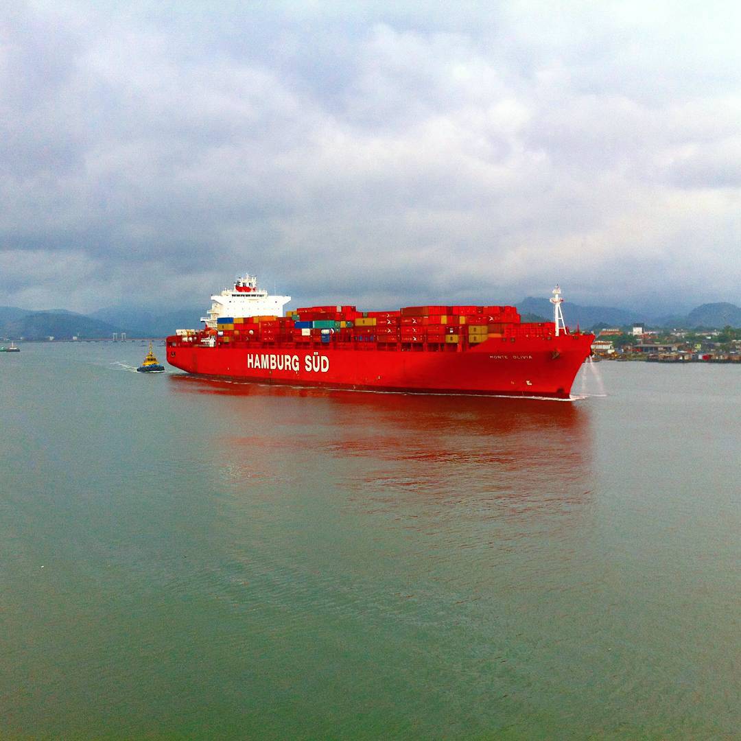 Container Ship in Santos Port