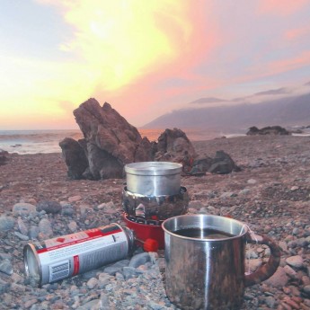 Camping Stove Cooking at the Chilean Coast (Paposo)