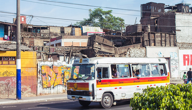 lima city bus peru small bus