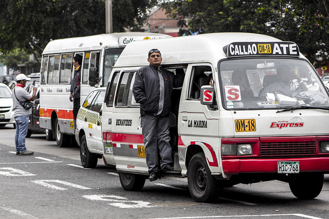 Lima city bus minivan peru