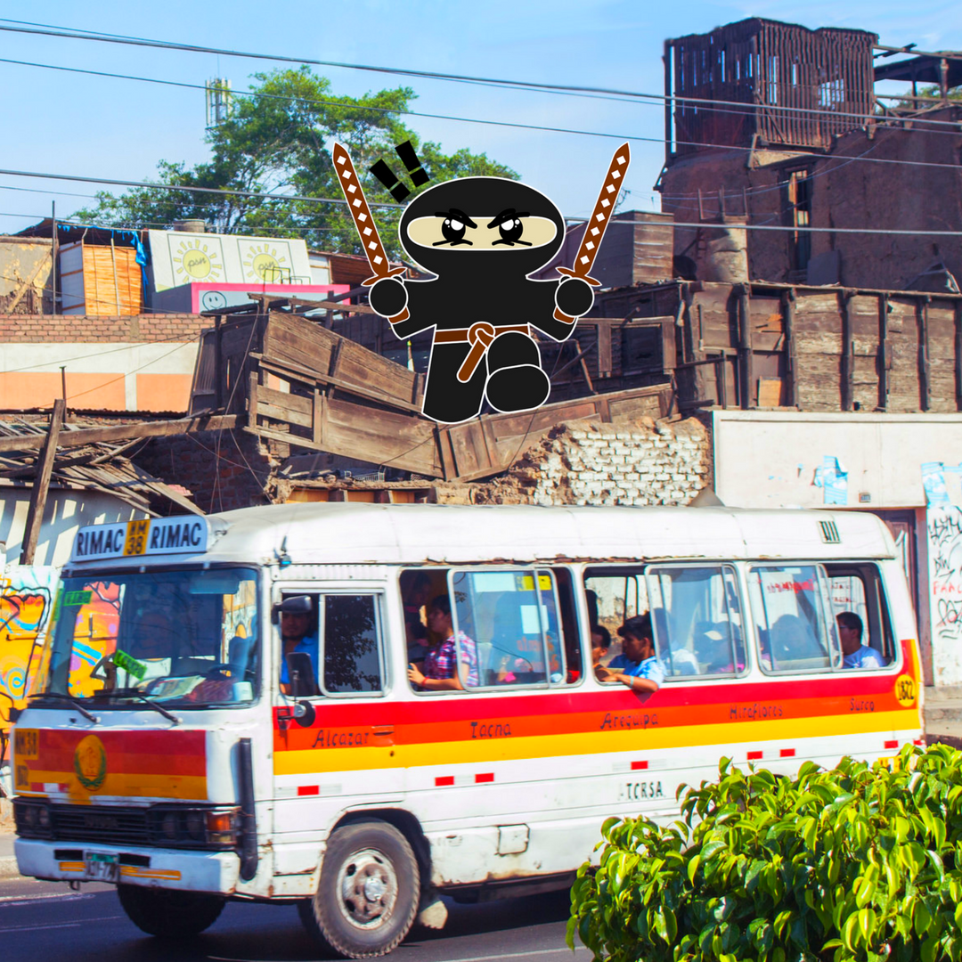 lima city bus system ninja peru