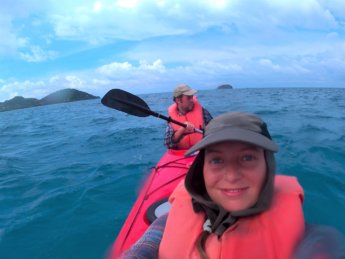 26 Selfie kayaking Colombia Caribbean sea San Andrés and Providencia