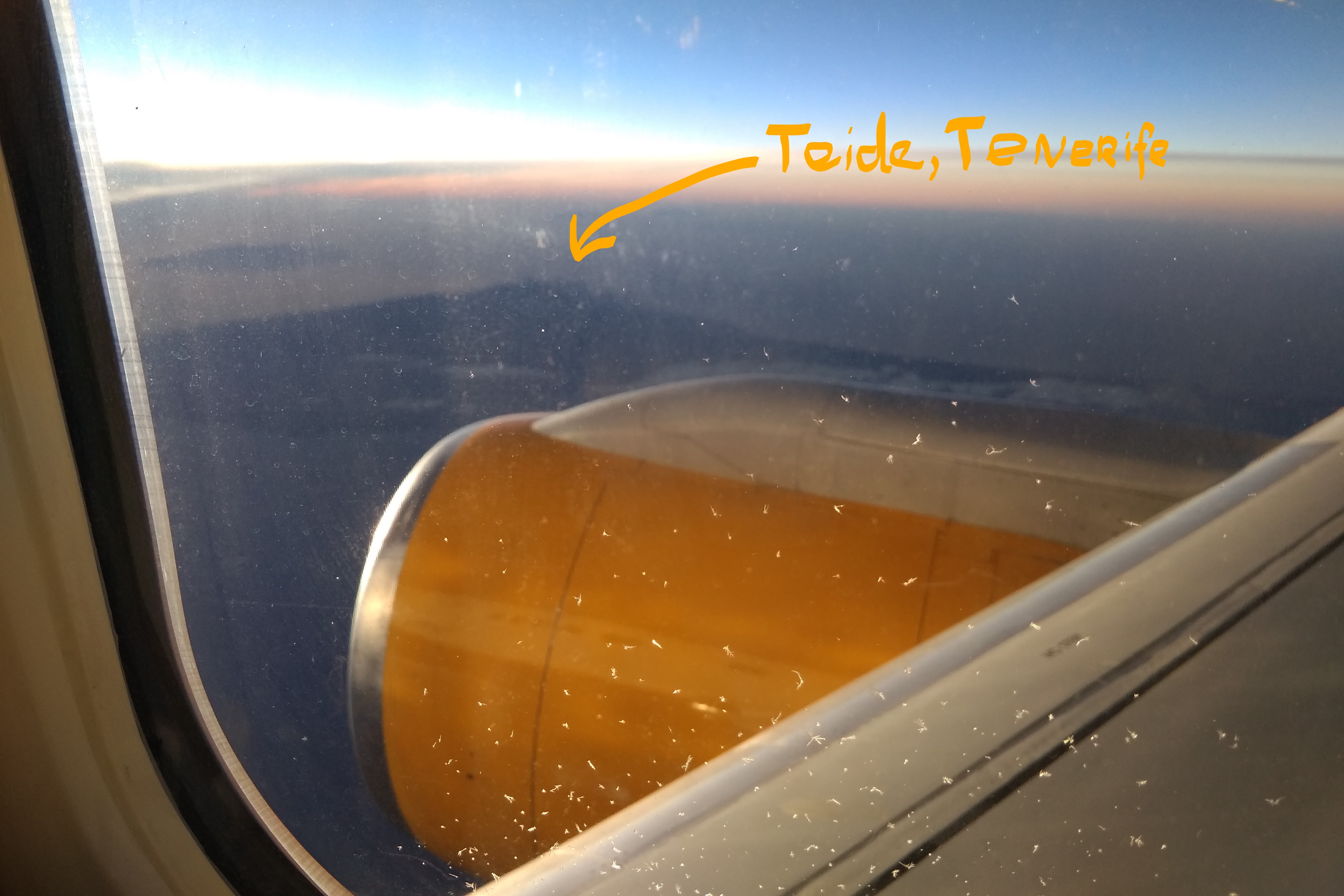 Teide Tenerife Spain flight Cabo Verde
