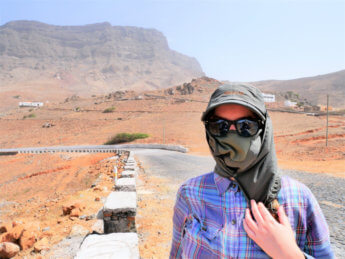 Monte Verde Cabo Verde cape hat dakar rally windy dusty sun protection hiking hitchhiking sunglasses peak mountain