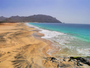 Praia de São Pedro beach Santo André São Vicente Mindelo Cabo Verde windsurfing atlantic ocean watersports