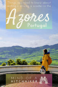 The best way to explore São Miguel island in the Azores is by renting a scooter in Ponta Delgada. #PontaDelgada #Azores #SaoMiguel #islands #Europe #Portugal #scooter #motorbike