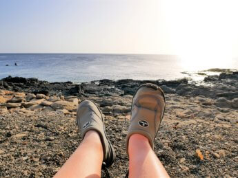 Cabo Verde packing list what to bring water shoes thick soled protect feet sharp rocks slippery ocean cape verde