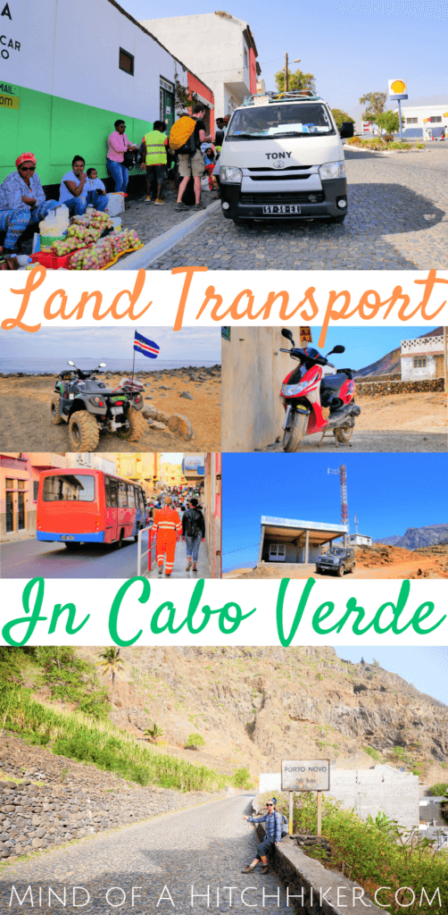 Land transport transit transportation in Cabo Verde pinterest pin rental public hitchhiking city bus quad scooter car 4wd four wheel drive