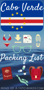 Packing List to Cabo Verde pinterest pin hiking gear outdoor swimming snorkel scuba travel cape verde trip