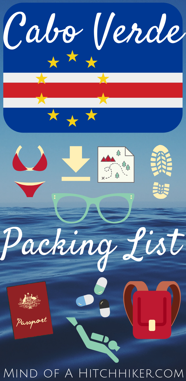 Packing List to Cabo Verde pinterest pin hiking gear outdoor swimming snorkel scuba travel cape verde trip