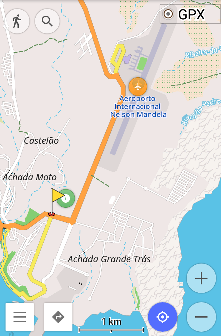 Screen shot open street maps osm and aeroporto antigo praia cabo verde francisco mendes nelson mandela international defunct airport