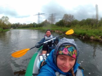 ready to paddle danube donau trip kayak & work Jonas and Iris