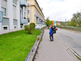 Donaueschingen arrival Wyndham hotel backpack canoe kayak inflatable sevylor adventure plus