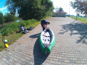 Kayak trip day 7 dettingen to neu-ulm launch spot danube donau