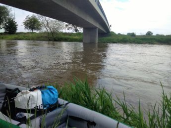 Donau danube dettingen arrival canoe kayak paddle bridge Berg ehingen