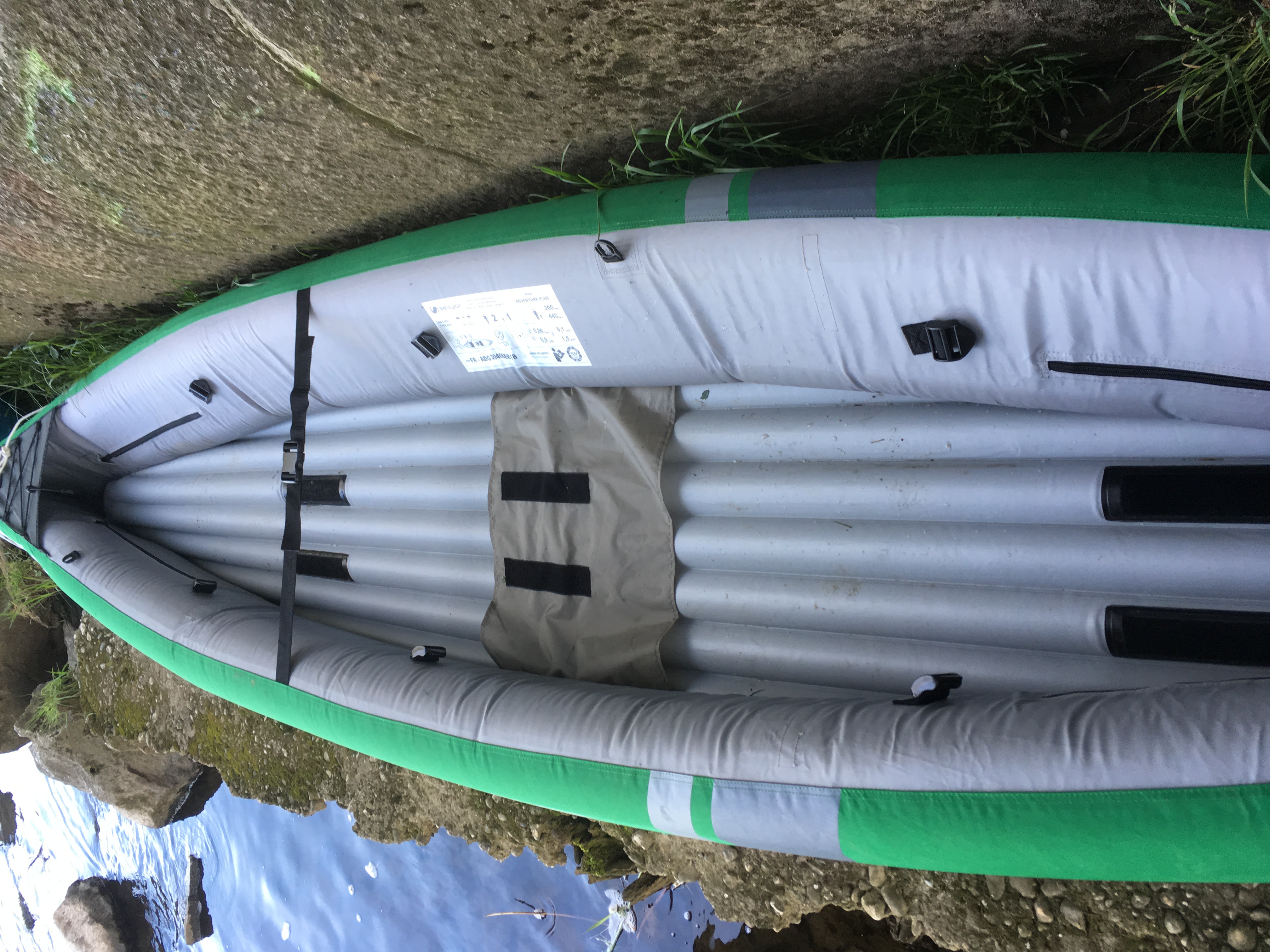 asymmetrical inflatable kayak Sevylor unbalanced boat Danube donau trip paddle kayak canoe