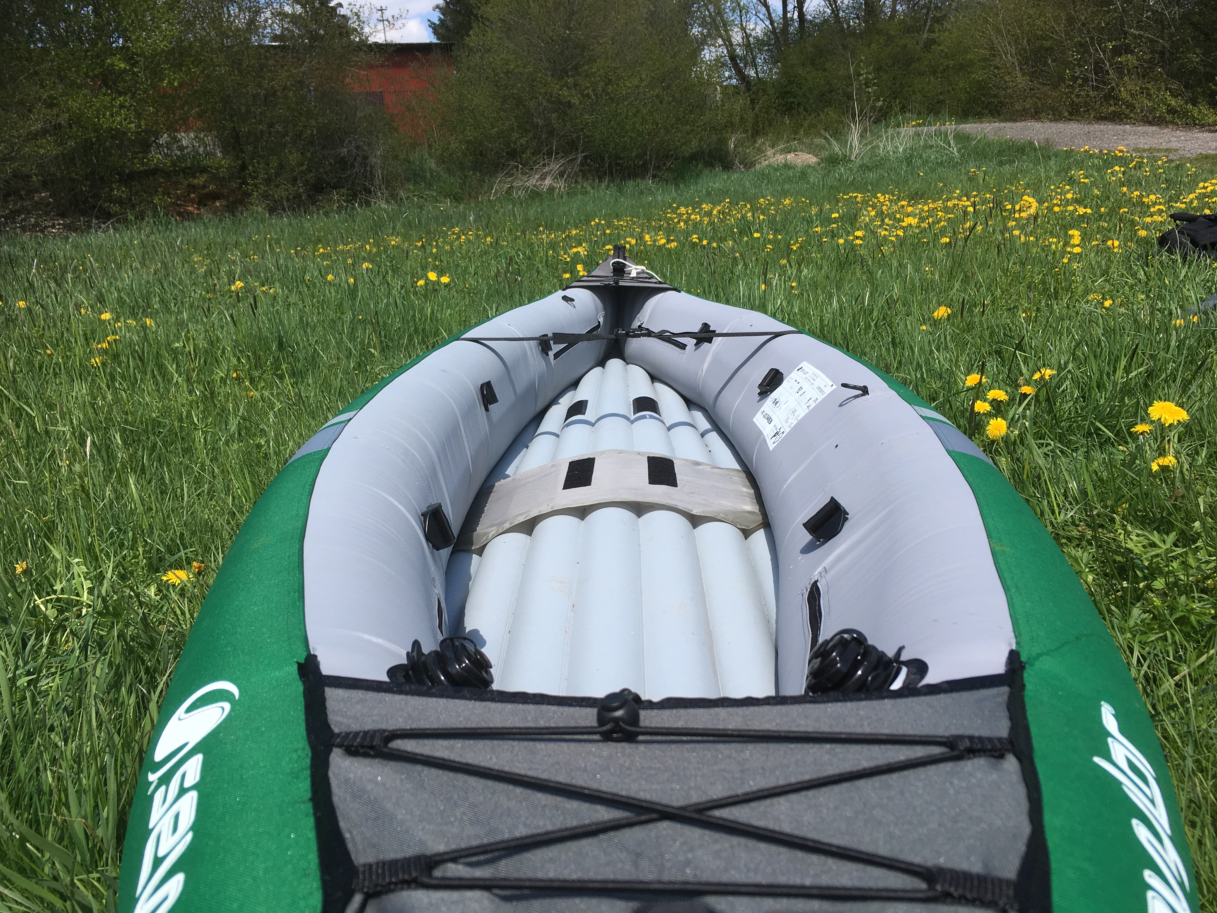 before asymmetrical inflatable kayak Sevylor unbalanced boat Danube donau trip paddle kayak canoe