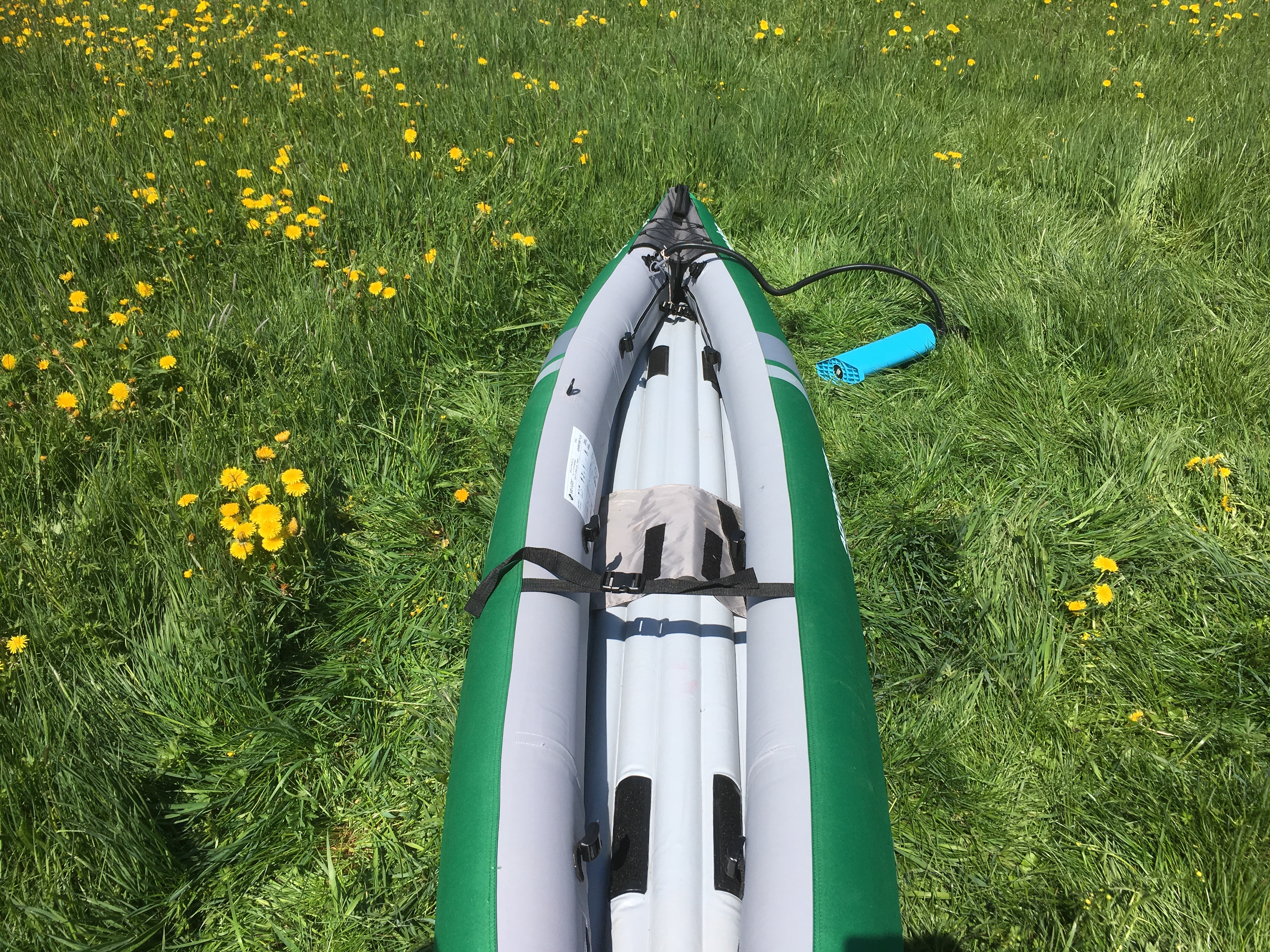 after asymmetrical inflatable kayak Sevylor unbalanced boat Danube donau trip paddle kayak canoe