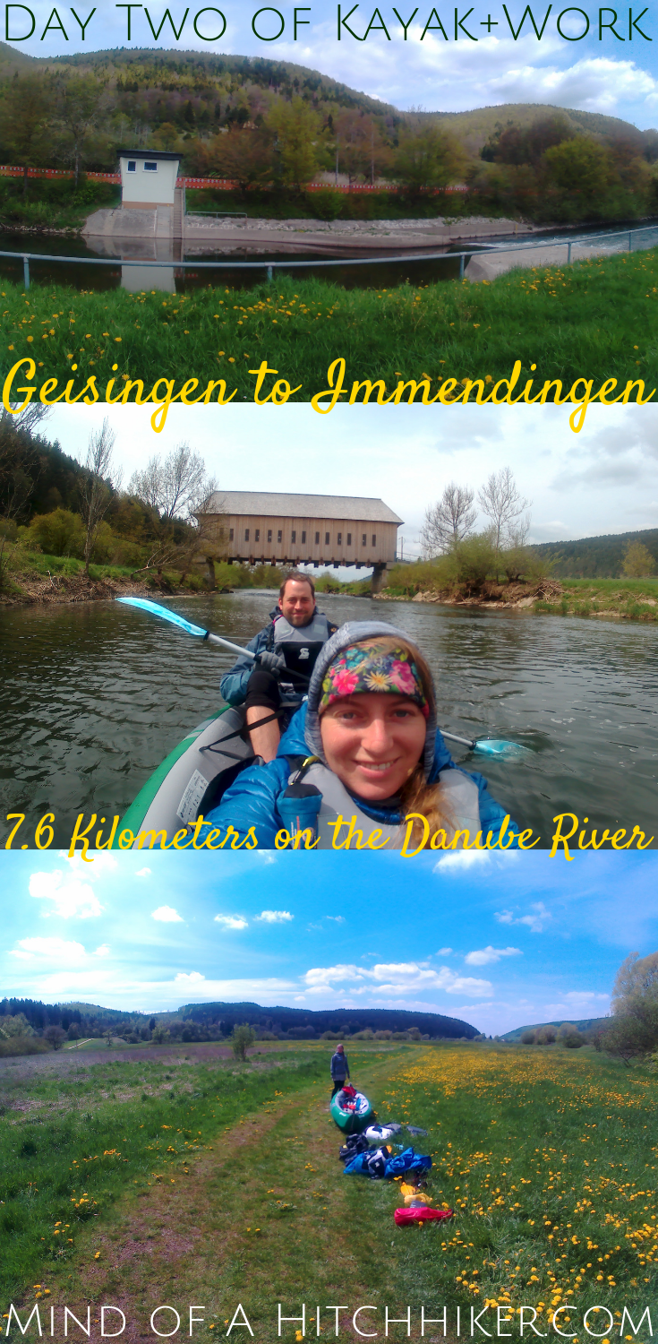 On the second day of our kayak trip, we paddled a very short distance to the next town. The water was still very shallow and we ran aground a lot, but the sun finally came out to help dry our boat. #Donau #Geisingen #Immendingen #BadenWürttemberg #Germany #Deutschland #BlackForest #Schwarzwald #source #BlackSea #SchwarzesMeer #Danube #kayak #canoe #inflatablekayak #inflatablecanoe #paddling #digitalnomad #river #Europe 