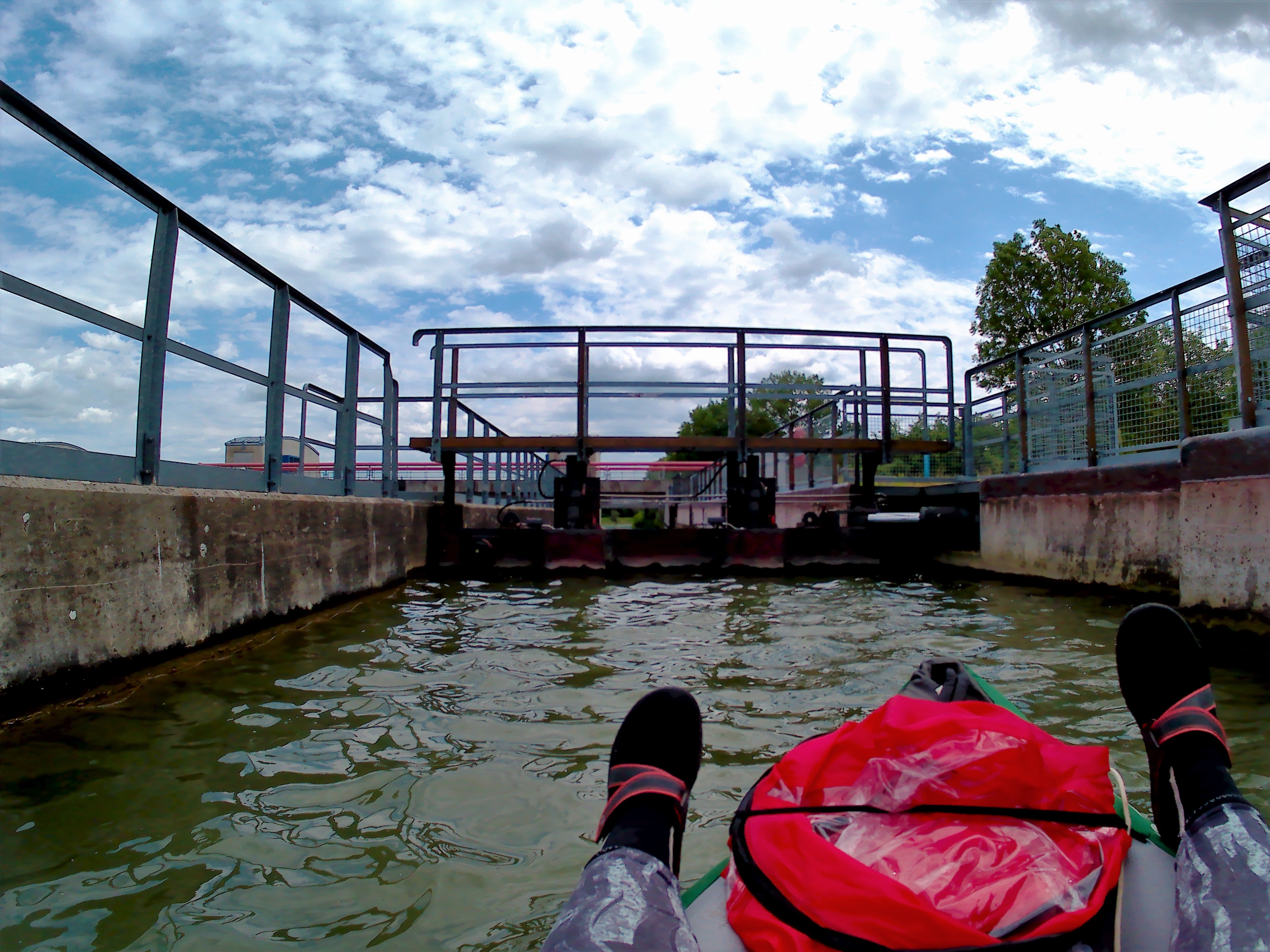 22 Day 13 Ingolstadt to Vohburg kayak canoe lock sluice self-service