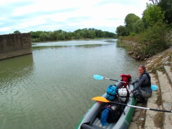 4 Day 13 Ingolstadt to Vohburg kayak canoe lock sluice self-service