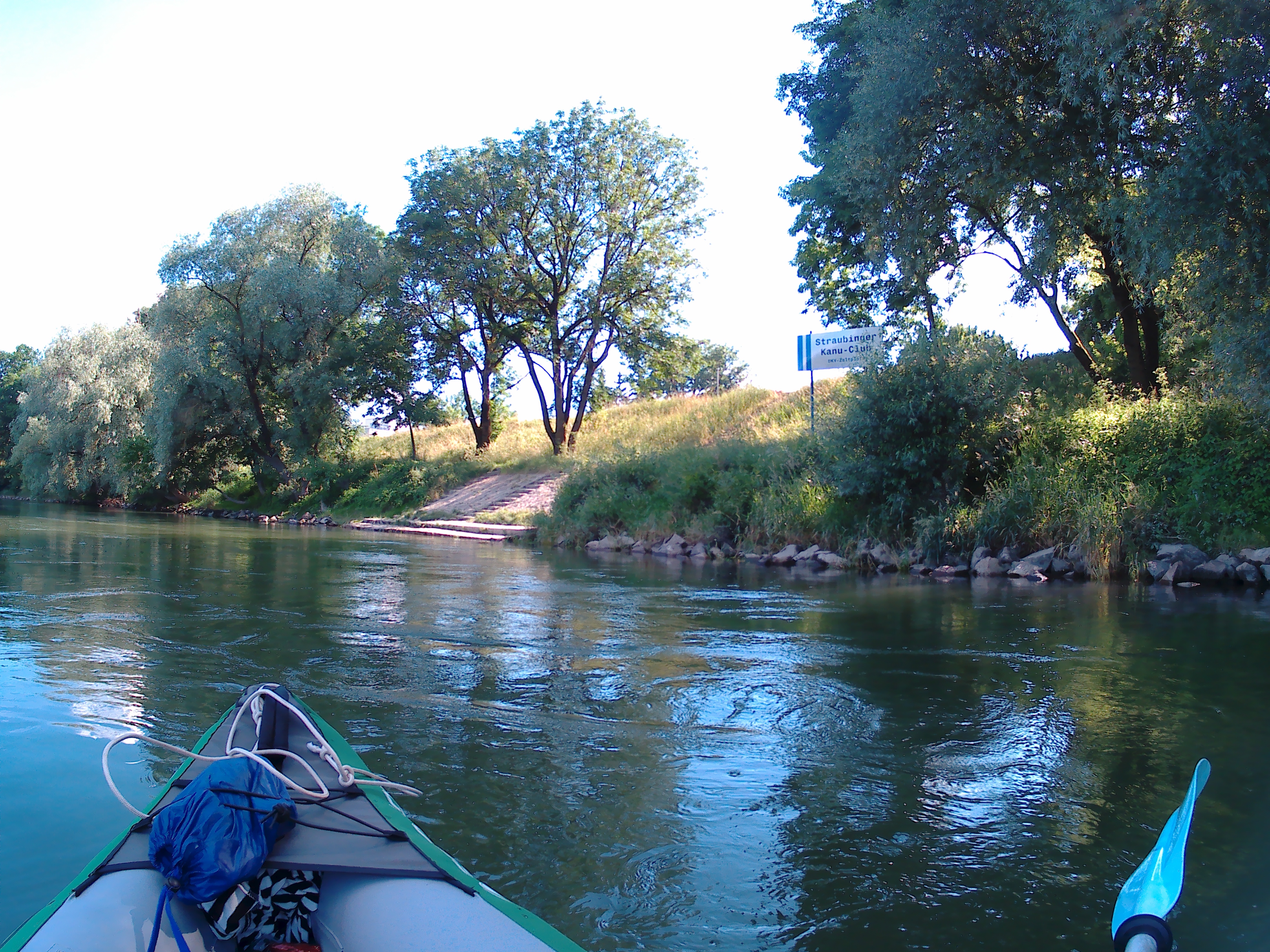 Kayak trip day 17 Friesheim to Straubing Bavaria Germany paddle canoe inflatable zucchini