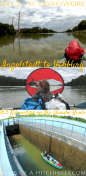 On day 13, we paddled our inflatable canoe out of Ingolstadt to Vohburg. We even used a self-operated lock! #Ingolstadt #Vohburg #Bavaria #kayak #canoe #paddling #Donau #Danube #Germany #Deutschland #portage #Europe #DigitalNomad #journey #adventure #outdoors #travel #lock #locks #sluice