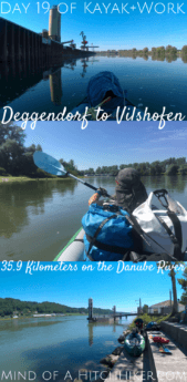 On the 19th day, we paddled down the Danube on a very hot day from Deggendorf to Vilshofen in Bavaria. There was lots of professional shipping traffic on the river. #Deggendorf #Vilshofen #VilshofenanderDonau #Bavaria #Germany #Danube #Zucchini #river #travel #digitalnomads #nomadic #slowtravel #ecofriendly #zeroemissions #Europe #summer #heatwave #climatechange #childfree #coupletravel