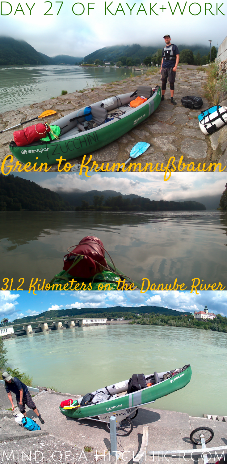 On day 27 of Kayak+Work, we paddled from Grein to Krumnussbaum from Upper Austria to Lower Austria. We landed on a big river island called Wörth to do some exploring and paddled beneath the Maria Taferl pilgrimage site. #Austria #kayak #canoe #paddle #portage #danube #donau #pilgrimage #grein #krumnussbaum #Ybbs #oberösterreich #niederösterreich #upperaustria #loweraustria #österreich #digitalnomad #mariataferl #remotework #internationaltravel