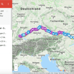 interactive map kayak canoe trip danube river europe work digital nomad