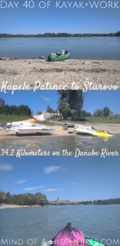 Kayak+work day 40 Kúpele Patince to Štúrovo Slovakia Hungary Danube river