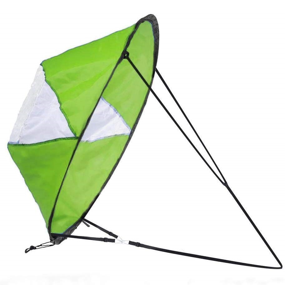 green kayak sail