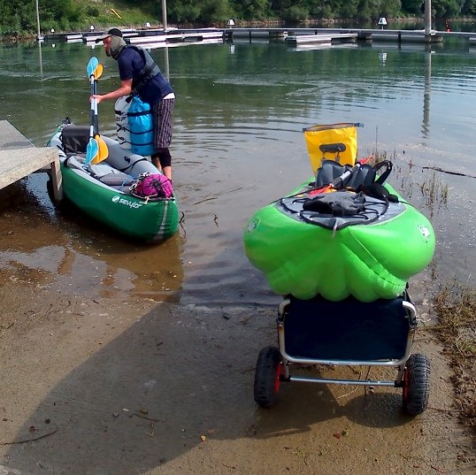 kayak trolley in action linz