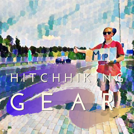 Hitchhiking gear watercolor