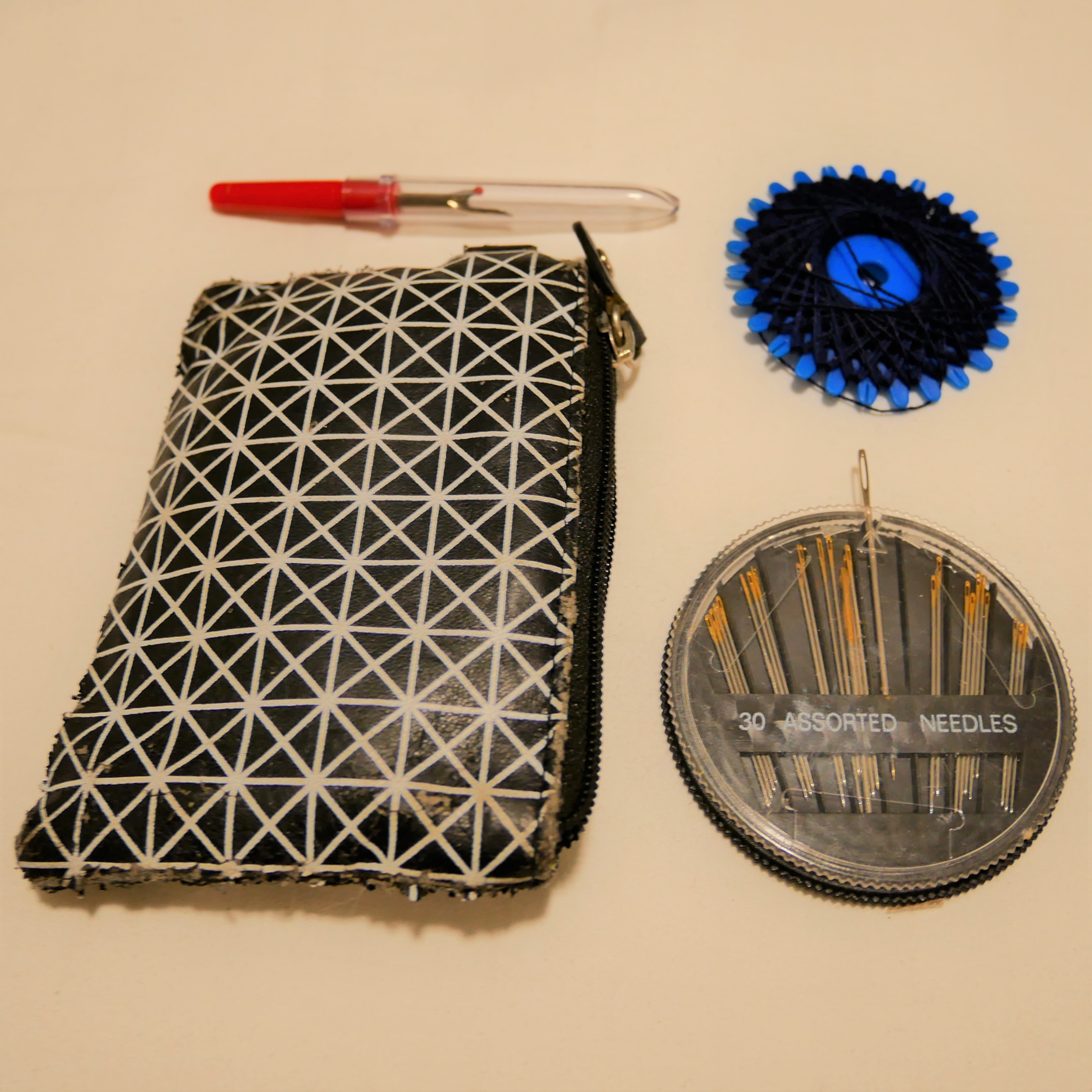sewing kit needle thread buttons travel fixing stuff