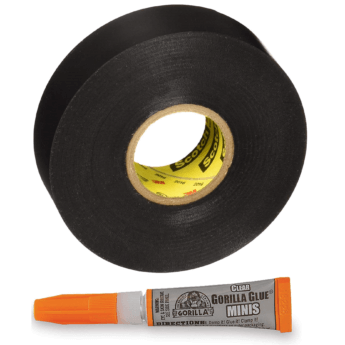 superglue electrical tape collage