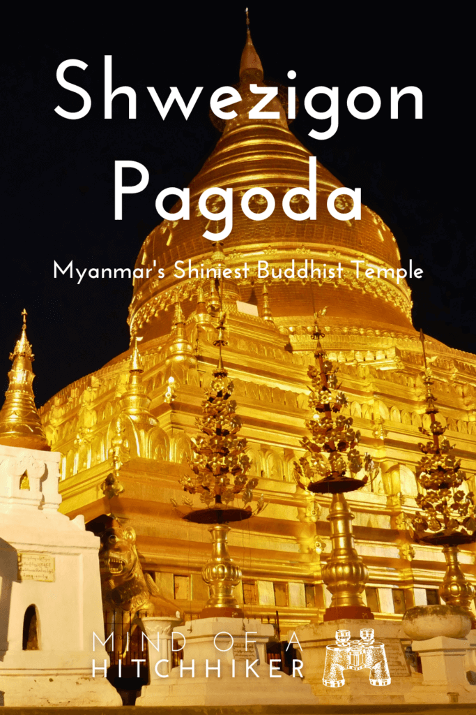 Shwezigon Pagoda at night Bagan Myanmar