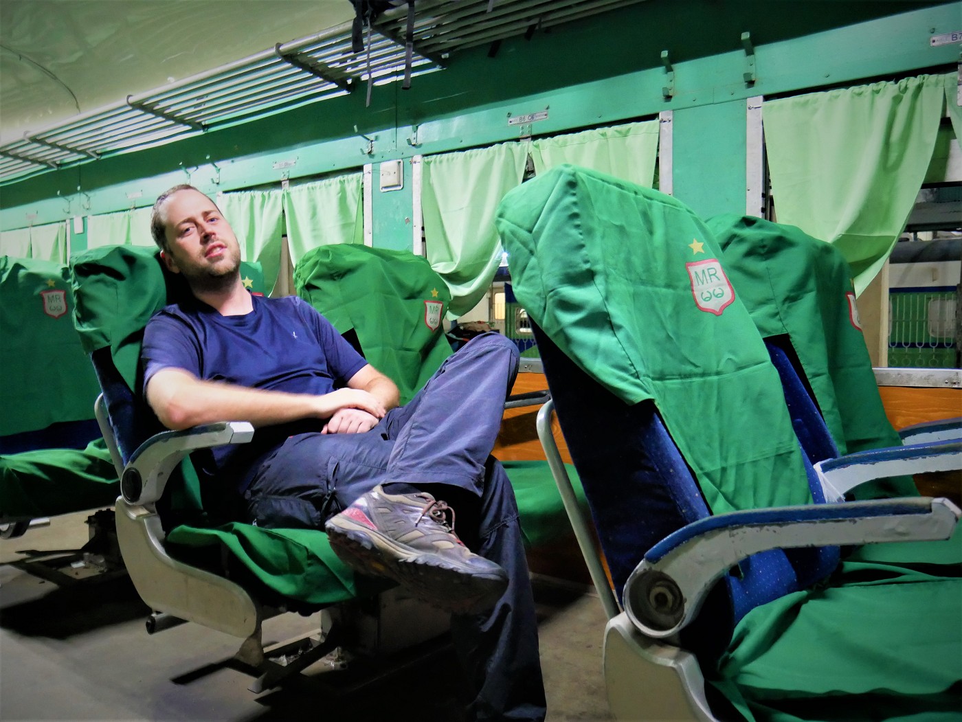 Myanmar train Yangon first upper class 2