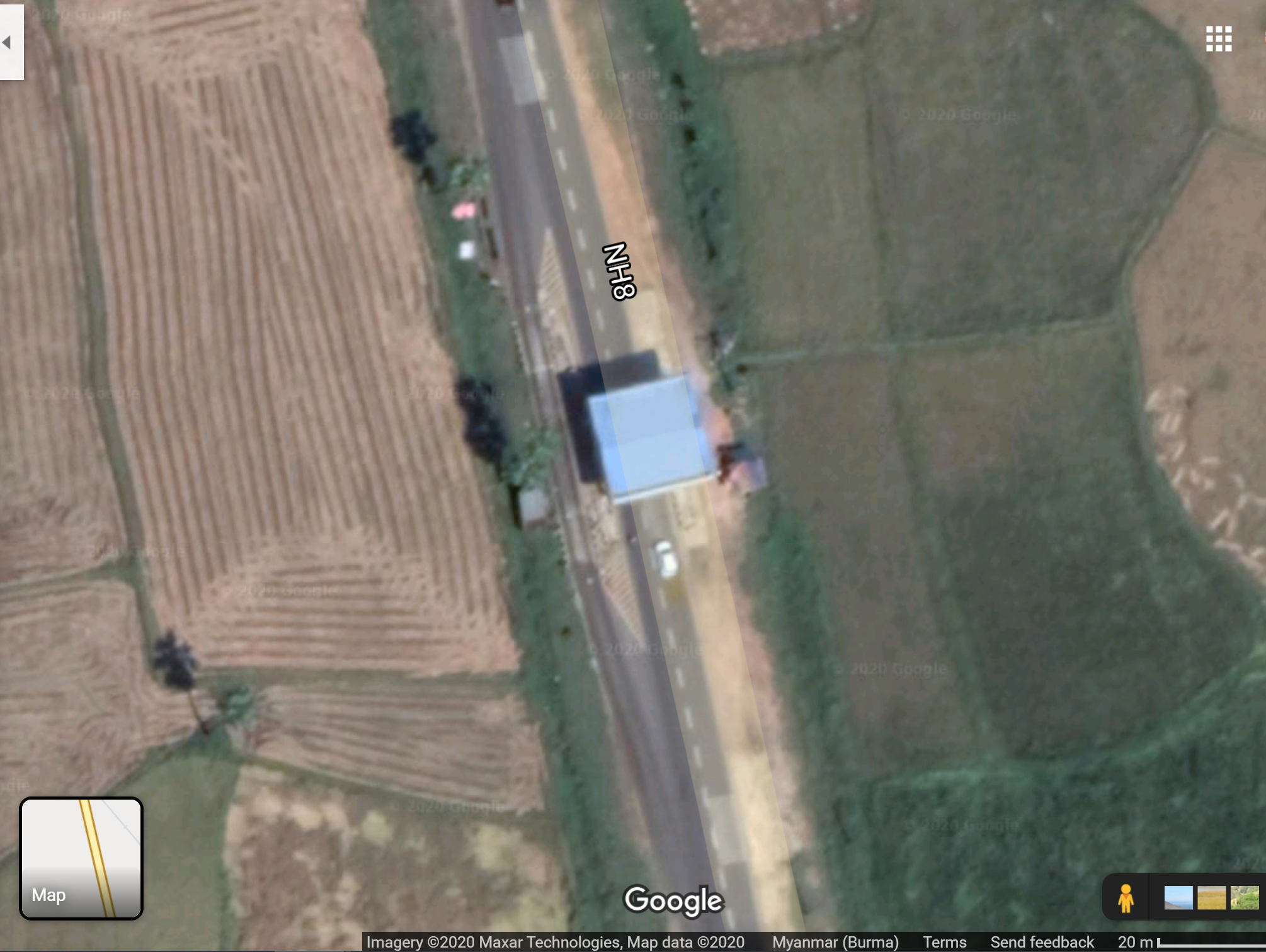Dawei to Myeik toll gate Myanmar route NH 8
