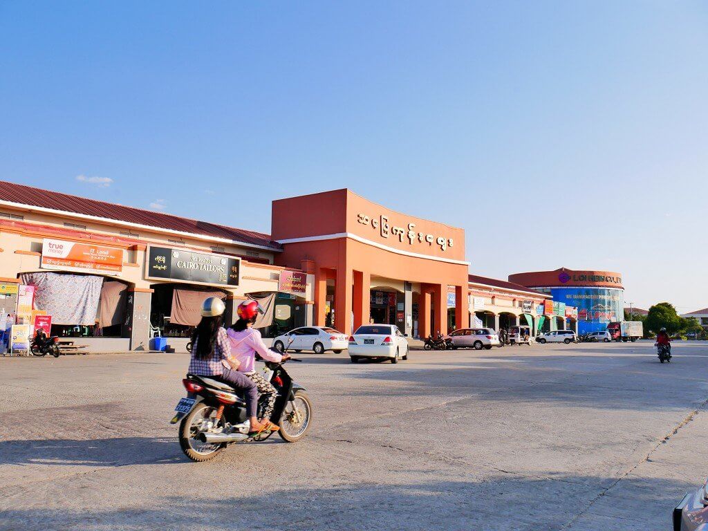 Thapyagone night market daytime naypyitaw motorbike myanmar