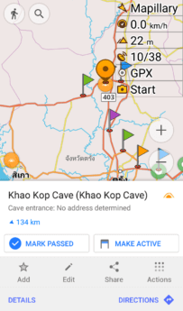 Tham Le Khao Kop cave Thailand Trang open street maps screenshot