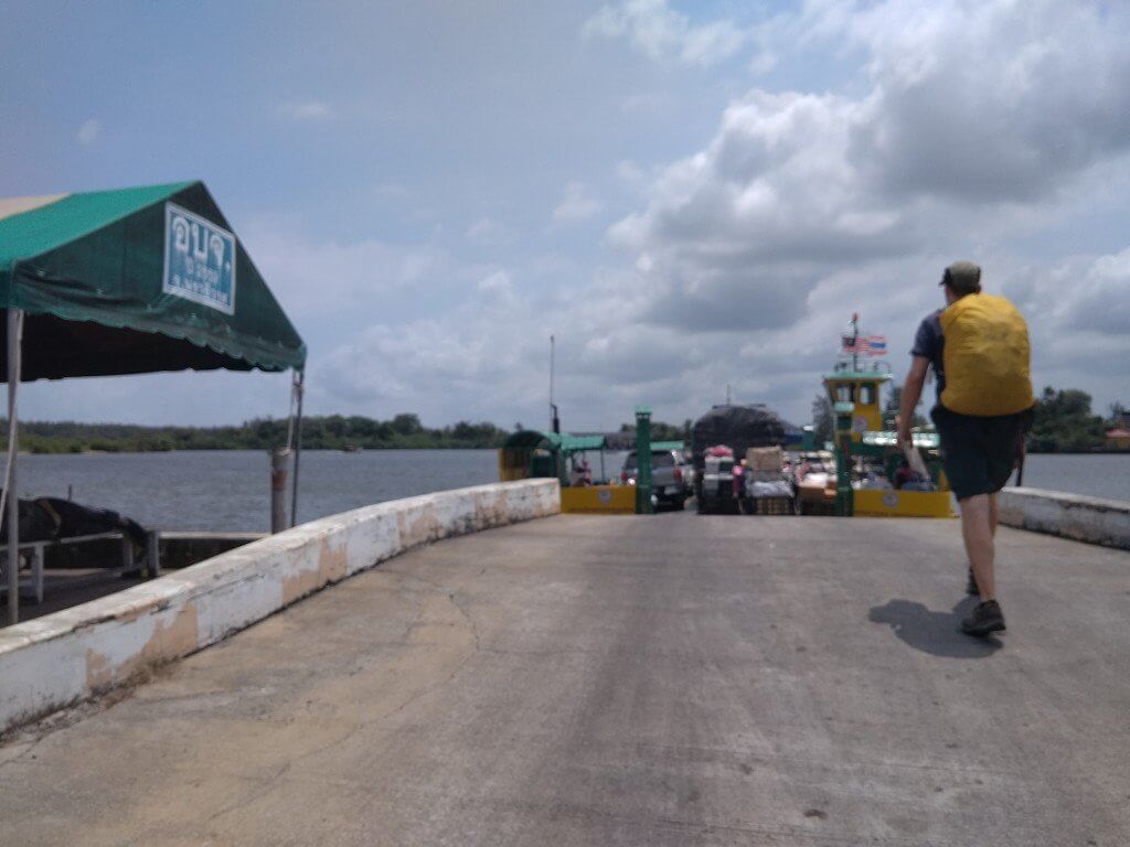 Ferry Tak Bai to cross the river Thailand Malaysia border