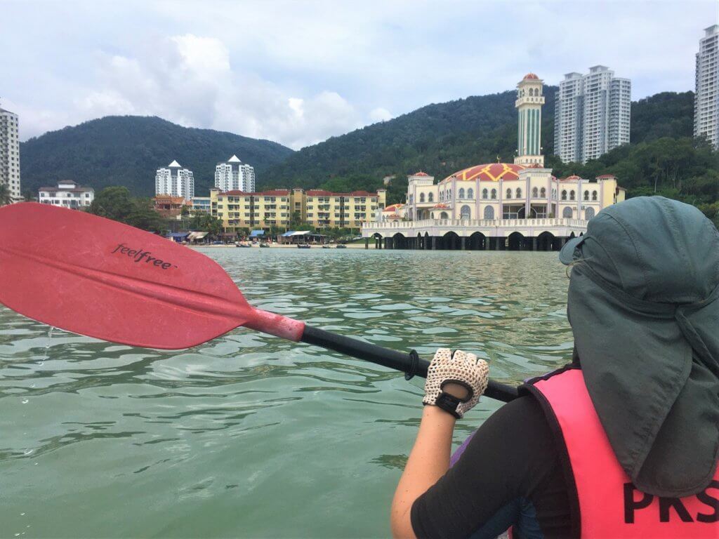 9 kayaking floating mosque Penang George Town Tanjung Bungah sea