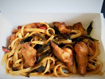 Janxden Greenlife vegetarian salted egg fettucine mushrooms