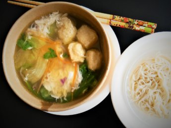idealite vegetarian food penang ginger sesame noodle soup