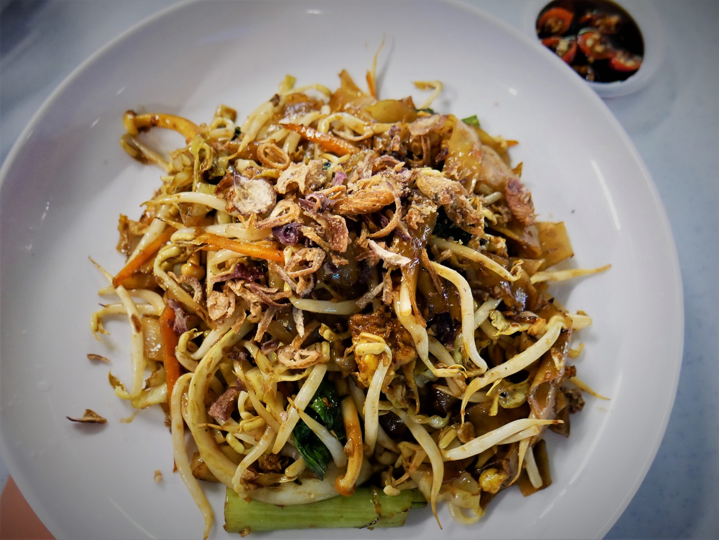Da Chao sky 88 food court vegetarian char kway teow with egg Johor Bahru Malaysia