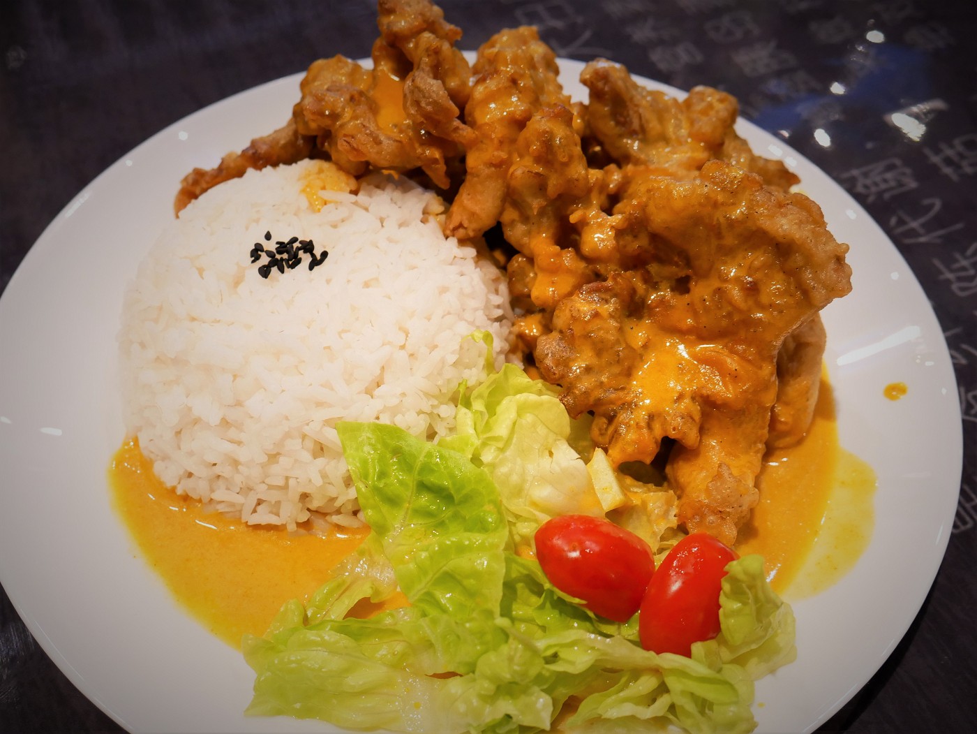 Life Ricette crispy mushrooms in butter curry vegetarian food meal JB restaurant Buddhist friendly