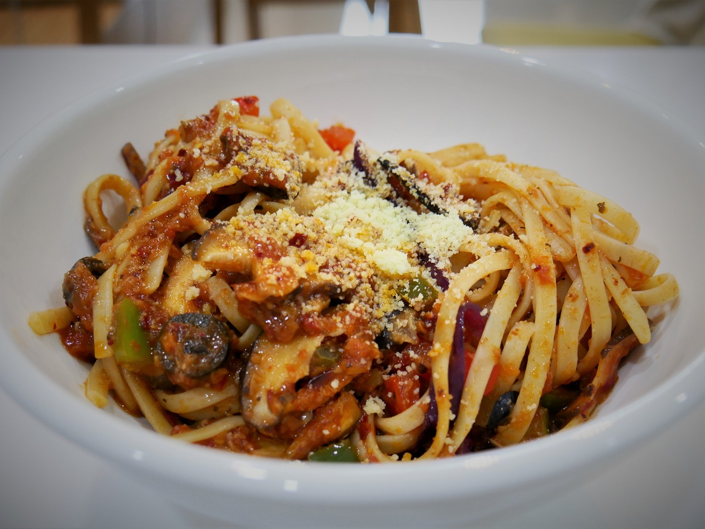 vivo pizza plaza pelangi johor bahru spicy roasted vege linguine